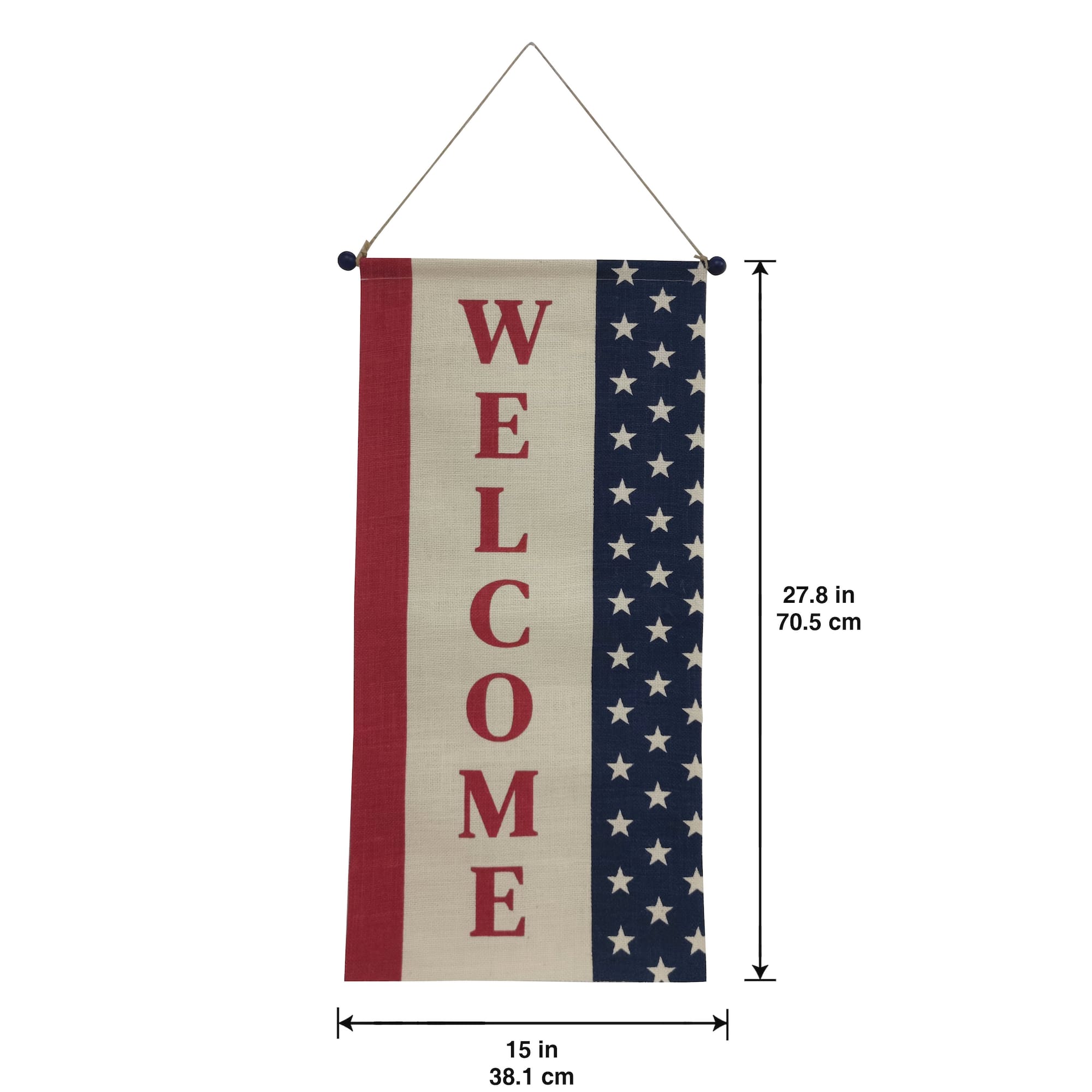 27.75" Burlap Welcome Flag by Celebrate It™